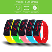 Load image into Gallery viewer, Fashion 11 color  Men women red led watches Silicone Women's Bracelet led watch LED Digital Girls Sports Wrist Watch