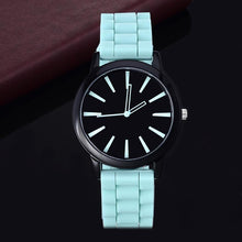 Load image into Gallery viewer, Silicone watch geneva women quartz relojes casual fashion sports watch 9 colors relojes unisex hot sale round dial wristwatch