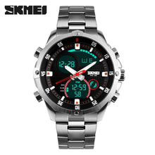 Load image into Gallery viewer, Top Luxury Brand SKMEI Men's Watches Full Steel Quartz Analog Digital LED Army Military Sport Watch Male Relogios Masculinos