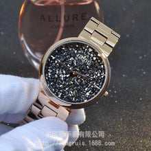Load image into Gallery viewer, GUOU Brand Quartz Water Resistant Women Man Unisex Full Stainless Steel Bracelet Fashion Personality Babysbreath Diamond Watches
