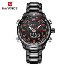 Load image into Gallery viewer, NAVIFORCE Luxury Brand Men Military Sport Watches Men's Digital Quartz Clock Full Steel Waterproof Wrist Watch relogio masculino