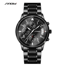 Load image into Gallery viewer, SINOBI New Pilot Mens Chronograph Wrist Watch Waterproof Date Luxury Stainless Steel Diver Males Geneva Quartz Relogio Masculino