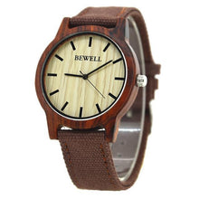 Load image into Gallery viewer, BEWELL Famous Brand Wood Watch Analog Digital Bamboo Clock Men Women Watch Male Watches Luxury Relogio Masculino Feminino 124B