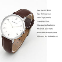 Load image into Gallery viewer, Fashion Men Minimalist Watch Women Arabic Japan Quartz Thin Leather Silver Mesh Stainless Steel Magnet Strap Antibrittle Classic