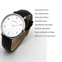 Load image into Gallery viewer, Fashion Men Minimalist Watch Women Arabic Japan Quartz Thin Leather Silver Mesh Stainless Steel Magnet Strap Antibrittle Classic
