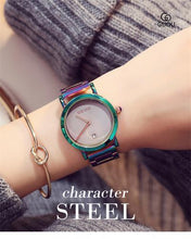 Load image into Gallery viewer, GUOU Watch Women Fashion Colorful Stainless Steel Ladies Watch Luxury Exquisite Women's Watches reloj mujer relogio feminino