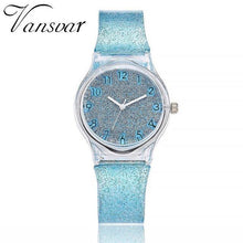 Load image into Gallery viewer, Vansvar Fashion Jelly Silicone Transparent Plastic Women Dress Watches Lovely Cute Unique Ladies Watch Drop Shipping Hot