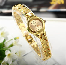 Load image into Gallery viewer, Women Watches Round Dial Hot Sale Gold Plate Watch Stainless Steel Quartz Hour Female Wrist watches elegant mujer hot relojes