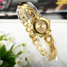 Load image into Gallery viewer, Women Watches Round Dial Hot Sale Gold Plate Watch Stainless Steel Quartz Hour Female Wrist watches elegant mujer hot relojes