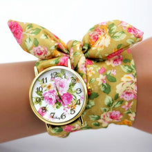 Load image into Gallery viewer, shsby new unique Ladies flower cloth wristwatch fashion women dress watch high quality fabric watch sweet girls Bracelet watch