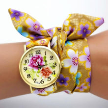 Load image into Gallery viewer, shsby new unique Ladies flower cloth wristwatch fashion women dress watch high quality fabric watch sweet girls Bracelet watch