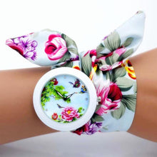 Load image into Gallery viewer, shsby new unique Ladies flower cloth wristwatch fashion women dress watch high quality fabric watch sweet girls Bracelet watch