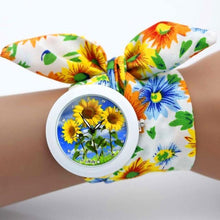 Load image into Gallery viewer, shsby new unique Ladies flower cloth wristwatch fashion women dress watch high quality fabric watch sweet girls Bracelet watch