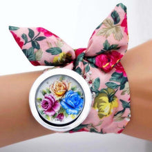 Load image into Gallery viewer, shsby new unique Ladies flower cloth wristwatch fashion women dress watch high quality fabric watch sweet girls Bracelet watch