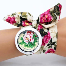 Load image into Gallery viewer, shsby new unique Ladies flower cloth wristwatch fashion women dress watch high quality fabric watch sweet girls Bracelet watch