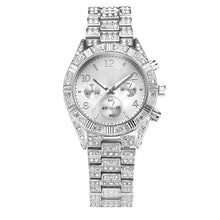 Load image into Gallery viewer, Men Watch Luxury Brand Fashion Casual Gold Watches Diamond Quartz Clock Three Eyes Relogio Stainless Steel Clasp Round Watches