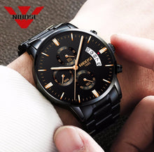 Load image into Gallery viewer, NIBOSI Relogio Masculino Men Watches Top Brand Luxury Fashion Business Quartz Analog Watch Men Sport Steel Waterproof Wristwatch