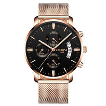 Load image into Gallery viewer, NIBOSI Relogio Masculino Men Watches Top Brand Luxury Fashion Business Quartz Analog Watch Men Sport Steel Waterproof Wristwatch