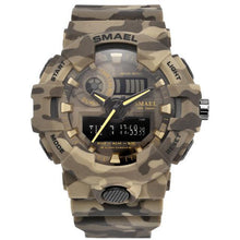 Load image into Gallery viewer, New Camouflage Military Watch SMAEL Brand Sport Watches LED Quartz Clock Men Sport Wristwatch 8001 Mens Army Watch Waterproof