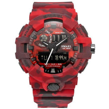Load image into Gallery viewer, New Camouflage Military Watch SMAEL Brand Sport Watches LED Quartz Clock Men Sport Wristwatch 8001 Mens Army Watch Waterproof