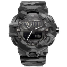 Load image into Gallery viewer, New Camouflage Military Watch SMAEL Brand Sport Watches LED Quartz Clock Men Sport Wristwatch 8001 Mens Army Watch Waterproof