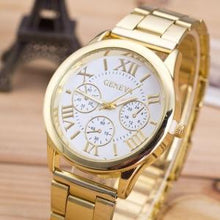 Load image into Gallery viewer, New Wristwatch Women Female Geneva Clock Ladies Watch Roman Numerals Quartz Watches Men Casual Stainless Steel Strap Wrist Watch