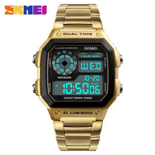 Load image into Gallery viewer, SKMEI Men's Digital Watch Sport Top Brand Luxury Electronic Wristwatch Men Waterproof Multifunction Gold Metal Relogio Masculino