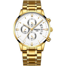 Load image into Gallery viewer, 2018 NIBOSI Gold Quartz Watch Top Brand Luxury Men Watches Fashion Man Wristwatches Stainless Steel Relogio Masculino Saatler