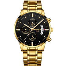 Load image into Gallery viewer, 2018 NIBOSI Gold Quartz Watch Top Brand Luxury Men Watches Fashion Man Wristwatches Stainless Steel Relogio Masculino Saatler