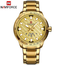 Load image into Gallery viewer, NAVIFORCE Top Brand Watches Men Quartz Watches Man's Steel Watch Male Gold Wristwaches Drop Shipping Wholesale Relogio Masculino
