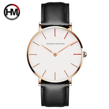 Load image into Gallery viewer, Design Creative High Quality Japan Quartz Movement Men Fashion Simple Leather Wrist Watch Luxury Ladies Waterproof Dropshipping