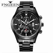 Load image into Gallery viewer, 2018 Fashion Black Wrist Watch Mens Top Brand Luxury Famous Male Clock Date Quartz Watch Full Steel Wristwatch Relogio Masculino