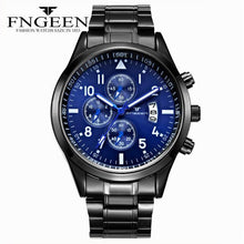 Load image into Gallery viewer, 2018 Fashion Black Wrist Watch Mens Top Brand Luxury Famous Male Clock Date Quartz Watch Full Steel Wristwatch Relogio Masculino