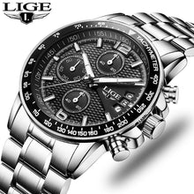 Load image into Gallery viewer, 2018 Watch Men LIGE Mens Watches Top Brand Luxury Full Steel Business Quartz Casual Waterproof Sport Watch Relogio Masculino