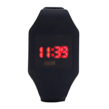 Load image into Gallery viewer, Black Unisex Mens Womens Silicone LED Watch Sports Bracelet Digital Wrist Watch