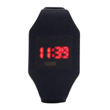 Load image into Gallery viewer, Black Unisex Mens Womens Silicone LED Watch Sports Bracelet Digital Wrist Watch