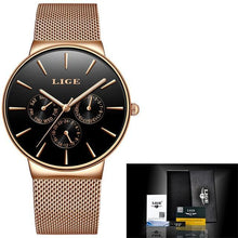 Load image into Gallery viewer, LIGE Mens Watches Top Luxury Brand Full steel Quartz Watch Men Sport Waterproof Watch Fashion Casual Clock Relogio Masculino+Box