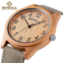 Load image into Gallery viewer, BEWELL Famous Brand Wood Watch Analog Digital Bamboo Clock Men Women Watch Male Watches Luxury Relogio Masculino Feminino 124B