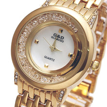 Load image into Gallery viewer, 2018 Brand Luxury G&amp;D Women Quartz Wristwatch Gold Stainless Steel Band Relojes Mujer Fashion Lady Dress Watch relogio feminine