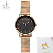 Load image into Gallery viewer, SK Women Watch Sliver Mesh Stainless Steel Watches Women Top Brand Luxury Casual Clock Ladies Wrist Watch Lady Relogio Feminino