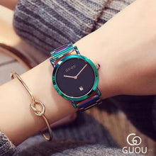 Load image into Gallery viewer, GUOU Watch Women Fashion Colorful Stainless Steel Ladies Watch Luxury Exquisite Women's Watches reloj mujer relogio feminino