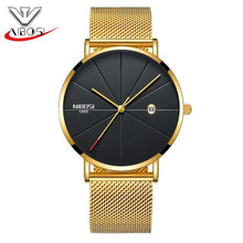 Load image into Gallery viewer, NIBOSI Man Watch Blue Watches Men 2017 Quartz Sport Full Steel Clock Military Watches Men Waterproof Ultra Thin Men's Hodinky