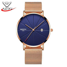 Load image into Gallery viewer, NIBOSI Man Watch Blue Watches Men 2017 Quartz Sport Full Steel Clock Military Watches Men Waterproof Ultra Thin Men's Hodinky