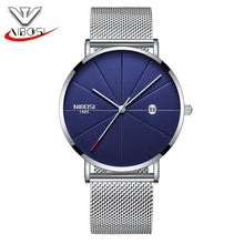 Load image into Gallery viewer, NIBOSI Man Watch Blue Watches Men 2017 Quartz Sport Full Steel Clock Military Watches Men Waterproof Ultra Thin Men's Hodinky