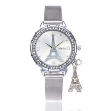 Load image into Gallery viewer, Fashion Women Watches Luxury Eiffel Tower Stainless Steel Quartz Wrist Watch Fashion dress Ladies Gold Watch Relogio Feminino