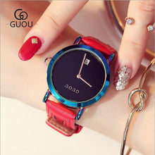 Load image into Gallery viewer, GUOU Watch Women Fashion Colorful Stainless Steel Ladies Watch Luxury Exquisite Women's Watches reloj mujer relogio feminino