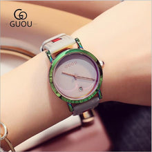 Load image into Gallery viewer, GUOU Watch Women Fashion Colorful Stainless Steel Ladies Watch Luxury Exquisite Women's Watches reloj mujer relogio feminino