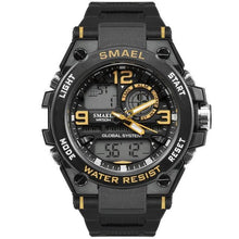Load image into Gallery viewer, SMAEL Luxuly Men's Wrist Watch Gold Digital Watch Man Waterproof 50m LED Clock Man 1603 Digital Watch Man Sport Watch Shock
