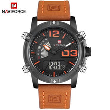 Load image into Gallery viewer, 2018 Top Luxury Brand NAVIFORCE Men Sports Watches Waterproof Quartz Clock Male Fashion Leather Wrist watch Relogio Masculino