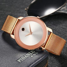 Load image into Gallery viewer, Miss Fox Women Gold Quartz Watch Ladies Brand Minimalist Steel Mesh Simple Geneva Watches Waterproof Dress  Relogio Feminino